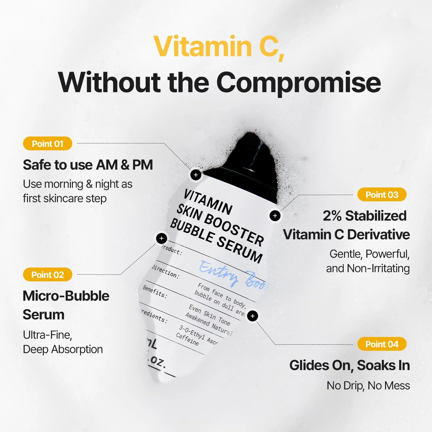 [New drop] Vitamin Skin Booster Bubble Serum – Non-Irritating Gentle Daily Brightening - Image 5
